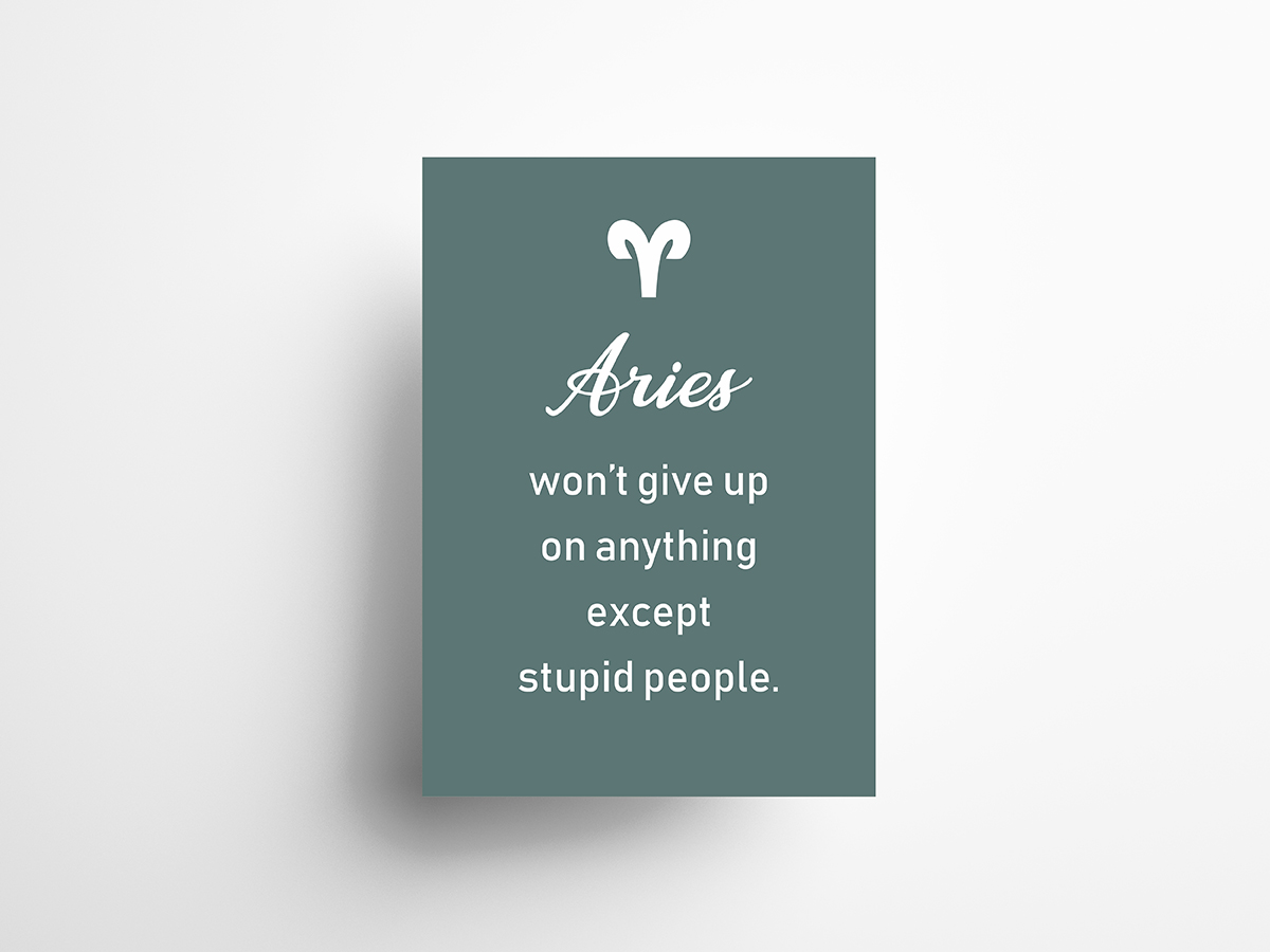 Aries will not give up
